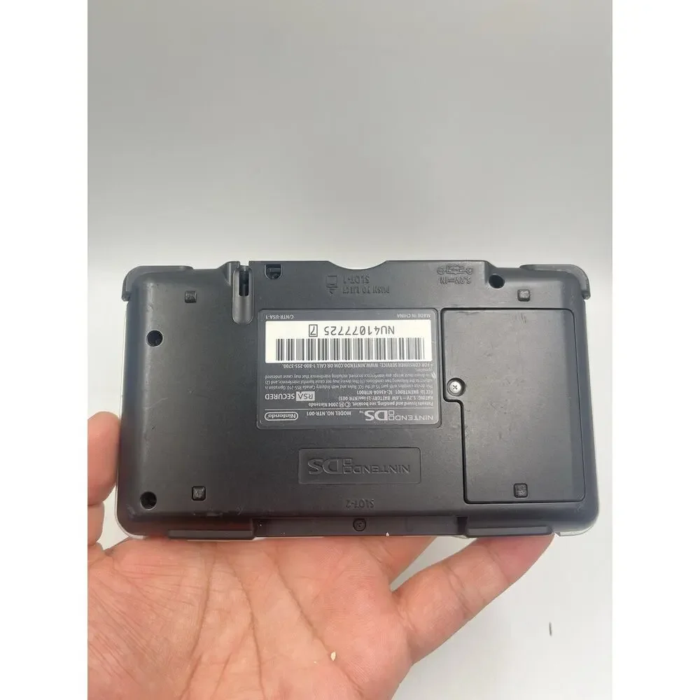 Nintendo DS Original NTR-001 Console - Silver - Broken Hinge For Parts or Repair